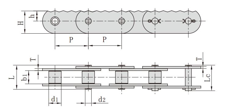 P80F3_<font color='red'><font color='red'>尖齒</font>鏈</font>輸送鏈